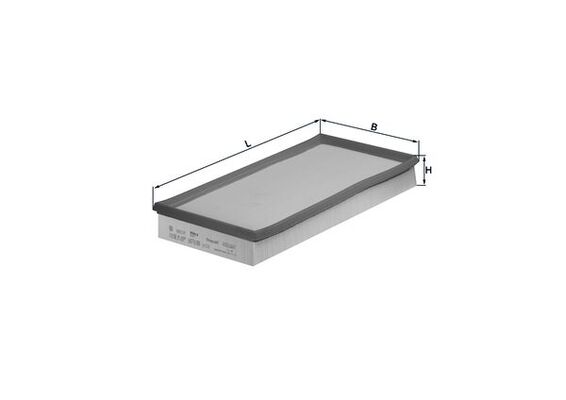 MAHLE Luftfilter lx726 Filterindsats length_mm_203|Længde [mm]|348 width_mm_206|Bredde [mm]|185 height_mm_209|Højde [mm]|49 seal_material_2923|Materia