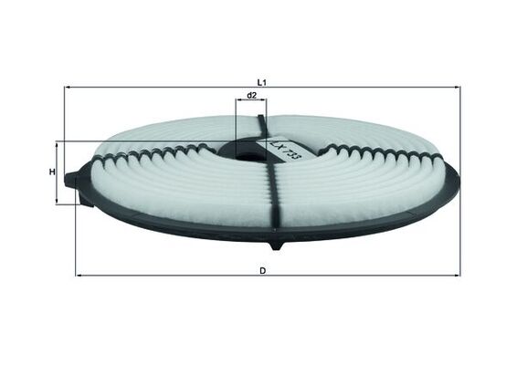 KNECHT Luftfilter lx733 Filterindsats height_mm_209|Højde [mm]|40 outer_diameter_mm_497|Yderdiameter [mm]|256 inner_diameter_1_mm_995|Inder diamet