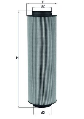 MAHLE Luftfilter lx791 Filterindsats height_mm_209|Højde [mm]|329 outer_diameter_mm_497|Yderdiameter [mm]|105,5 inner_diameter_1_mm_995|Inder diameter
