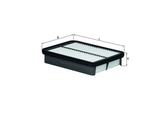 MAHLE Luftfilter lx805 Filterindsats length_mm_203|Længde [mm]|226 width_mm_206|Bredde [mm]|168 height_mm_209|Højde [mm]|43 seal_material_2923|Materia