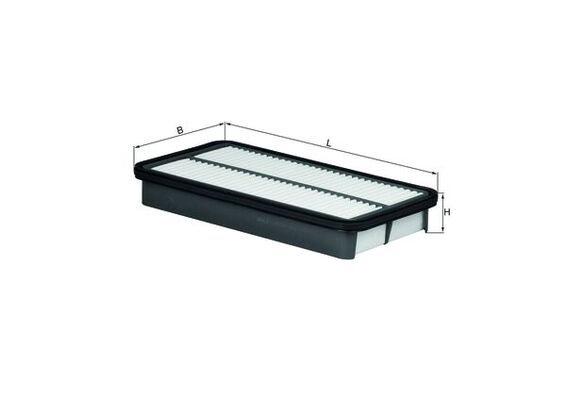 MAHLE Luftfilter lx809 Filterindsats length_mm_203|Længde [mm]|307 width_mm_206|Bredde [mm]|153 height_mm_209|Højde [mm]|42 seal_material_2923|Materia