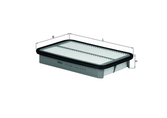 KNECHT Luftfilter lx811 Filterindsats length_mm_203|Længde [mm]|268 width_mm_206|Bredde [mm]|170 height_mm_209|Højde [mm]|43 seal_material_2923|Materi