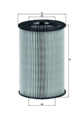 MAHLE Luftfilter lx813 Filterindsats height_mm_209|Højde [mm]|135 outer_diameter_mm_497|Yderdiameter [mm]|92 inner_diameter_1_mm_995|Inder diameter