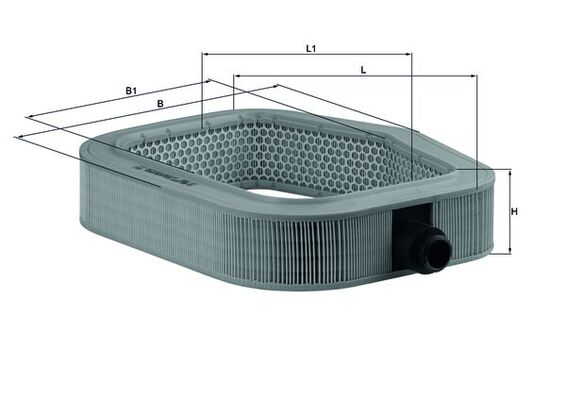 MAHLE Luftfilter lx990 Filterindsats length_mm_203|Længde [mm]|391,5 width_mm_206|Bredde [mm]|349 height_mm_209|Højde [mm]|86 length_1_mm_814|Længde 1