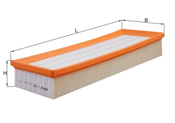 MAHLE Luftfilter lx997 Filterindsats length_mm_203|Længde [mm]|370 width_mm_206|Bredde [mm]|135 height_mm_209|Højde [mm]|58 seal_material_2923|Materia
