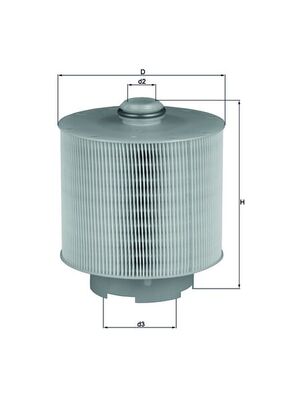 KNECHT Luftfilter lx10061d Filterindsats height_mm_209|Højde [mm]|192 outer_diameter_mm_497|Yderdiameter [mm]|166 inner_diameter_1_mm_995|Inder diam