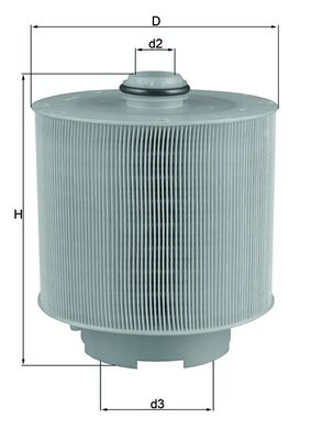 MAHLE Luftfilter lx10062d Filterindsats height_mm_209|Højde [mm]|192 outer_diameter_mm_497|Yderdiameter [mm]|166 inner_diameter_1_mm_995|Inder diame