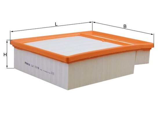 MAHLE Luftfilter lx1019 Filterindsats length_mm_203|Længde [mm]|267 width_mm_206|Bredde [mm]|213 height_mm_209|Højde [mm]|70 seal_material_2923|Materi