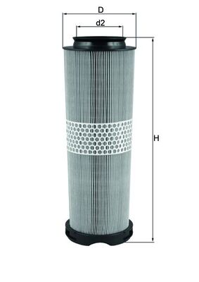 MAHLE Luftfilter lx1020 Filterindsats height_mm_209|Højde [mm]|335 outer_diameter_mm_497|Yderdiameter [mm]|119,8 inner_diameter_1_mm_995|Inder diamete