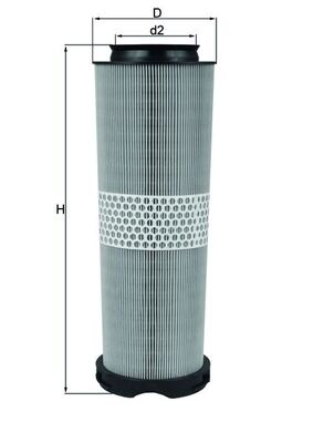 MAHLE Luftfilter lx10201 Filterindsats height_mm_209|Højde [mm]|335 outer_diameter_mm_497|Yderdiameter [mm]|119,8 inner_diameter_1_mm_995|Inder diamet