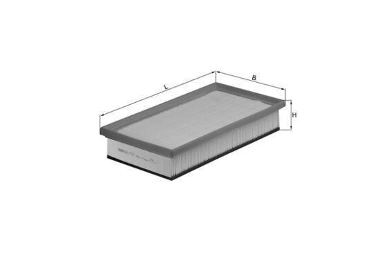 KNECHT Luftfilter lx1027 Filterindsats length_mm_203|Længde [mm]|298 width_mm_206|Bredde [mm]|165 height_mm_209|Højde [mm]|55 seal_material_2923|Mater