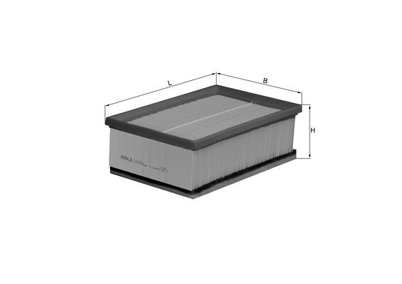 MAHLE Luftfilter lx1045 Filterindsats length_mm_203|Længde [mm]|246 width_mm_206|Bredde [mm]|168 height_mm_209|Højde [mm]|77 seal_material_2923|Materi