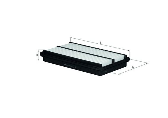 MAHLE Luftfilter lx1075 Filterindsats length_mm_203|Længde [mm]|274 width_mm_206|Bredde [mm]|173 height_mm_209|Højde [mm]|42 seal_material_2923|Materi