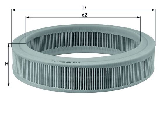 KNECHT Luftfilter lx108 Filterindsats height_mm_209|Højde [mm]|50 outer_diameter_mm_497|Yderdiameter [mm]|231 inner_diameter_1_mm_995|Inder diameter
