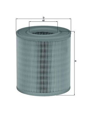 MAHLE Luftfilter lx1253 Filterindsats height_mm_209|Højde [mm]|169 outer_diameter_mm_497|Yderdiameter [mm]|151,5 inner_diameter_1_mm_995|Inder diamete
