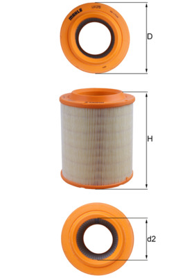 MAHLE Luftfilter lx1275 Filterindsats height_mm_209|Højde [mm]|184 outer_diameter_mm_497|Yderdiameter [mm]|152 inner_diameter_1_mm_995|Inder diamete