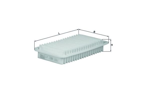 MAHLE Luftfilter lx1286 Filterindsats length_mm_203|Længde [mm]|287 width_mm_206|Bredde [mm]|149 height_mm_209|Højde [mm]|61 seal_material_2923|Materi