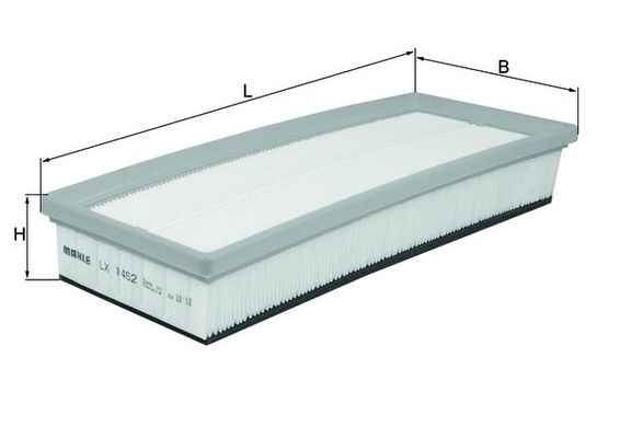 MAHLE Luftfilter lx1452 Filterindsats length_mm_203|Længde [mm]|317 width_mm_206|Bredde [mm]|114 height_mm_209|Højde [mm]|59 packaging_length_cm_1620|