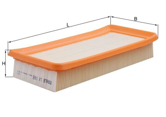 MAHLE Luftfilter lx1465 Filterindsats length_mm_203|Længde [mm]|258 width_mm_206|Bredde [mm]|127 height_mm_209|Højde [mm]|46 packaging_length_cm_1620|