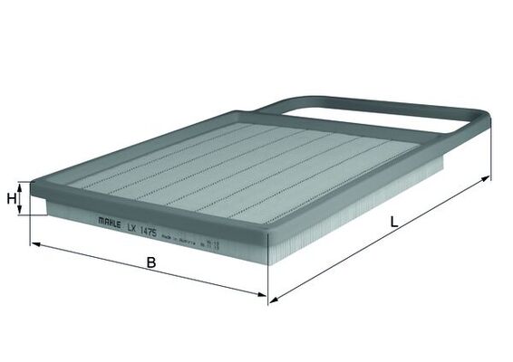MAHLE Luftfilter lx1475 Filterindsats length_mm_203|Længde [mm]|358 width_mm_206|Bredde [mm]|245 height_mm_209|Højde [mm]|30 net_weight_g_3852|Nettogv