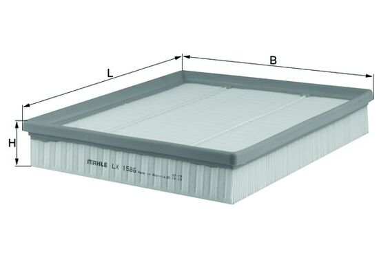 MAHLE Luftfilter lx1586 Filterindsats length_mm_203|Længde [mm]|270 width_mm_206|Bredde [mm]|250 height_mm_209|Højde [mm]|46 height_1_mm_339|Højde 1 [