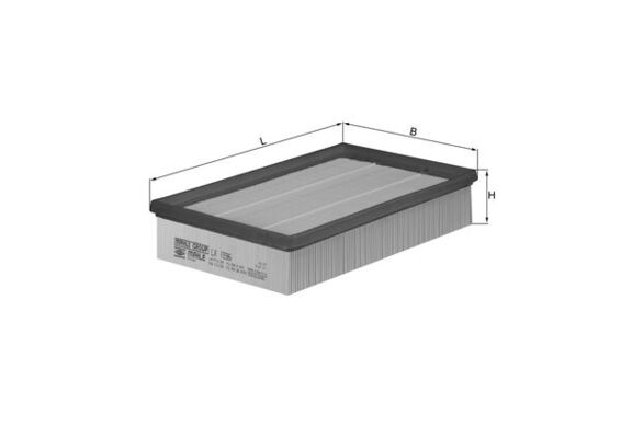 KNECHT Luftfilter lx1596 Filterindsats length_mm_203|Længde [mm]|280 width_mm_206|Bredde [mm]|180 height_mm_209|Højde [mm]|57 packaging_length_cm_1620