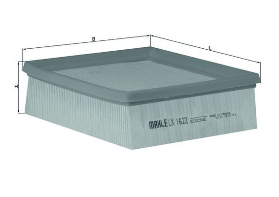 MAHLE Luftfilter lx1622 Filterindsats length_mm_203|Længde [mm]|184 width_mm_206|Bredde [mm]|171 height_mm_209|Højde [mm]|58 packaging_length_cm_1620|
