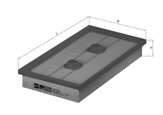 MAHLE Luftfilter lx1643 Filterindsats length_mm_203|Længde [mm]|300 width_mm_206|Bredde [mm]|155 height_mm_209|Højde [mm]|42 height_1_mm_339|Højde 1 [