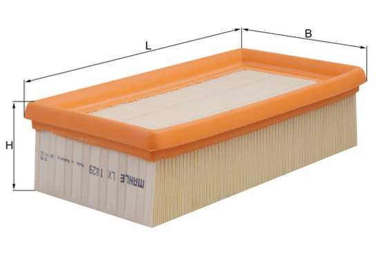 MAHLE Luftfilter lx1829 Filterindsats length_mm_203|Længde [mm]|215 width_mm_206|Bredde [mm]|115 height_mm_209|Højde [mm]|57 height_1_mm_339|Højde 1 [