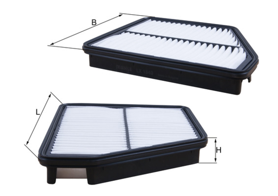 MAHLE Luftfilter lx1840 Filterindsats length_mm_203|Længde [mm]|242 width_mm_206|Bredde [mm]|193 height_mm_209|Højde [mm]|34 seal_material_2923|Materi