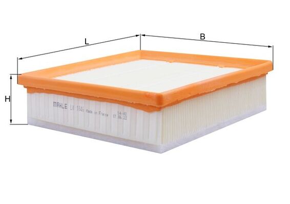 MAHLE Luftfilter lx1846 Filterindsats length_mm_203|Længde [mm]|212 width_mm_206|Bredde [mm]|201 height_mm_209|Højde [mm]|60 seal_material_2923|Materi