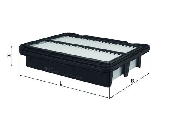 MAHLE Luftfilter lx1915 Filterindsats length_mm_203|Længde [mm]|224 width_mm_206|Bredde [mm]|188 height_mm_209|Højde [mm]|46 height_1_mm_339|Højde 1 [