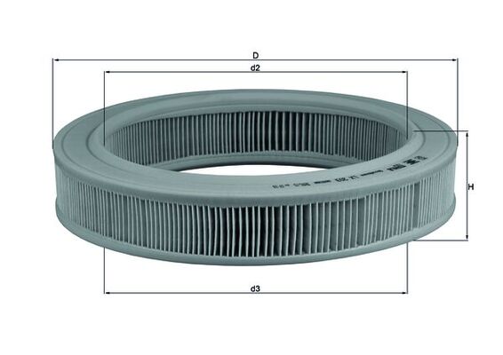 KNECHT Luftfilter lx203 Filterindsats height_mm_209|Højde [mm]|53 outer_diameter_mm_497|Yderdiameter [mm]|272 inner_diameter_1_mm_995|Inder diameter