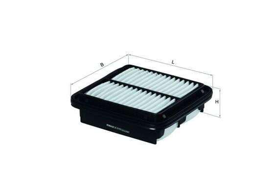 MAHLE Luftfilter lx2122 Filterindsats length_mm_203|Længde [mm]|186 width_mm_206|Bredde [mm]|170 height_mm_209|Højde [mm]|53 seal_material_2923|Materi