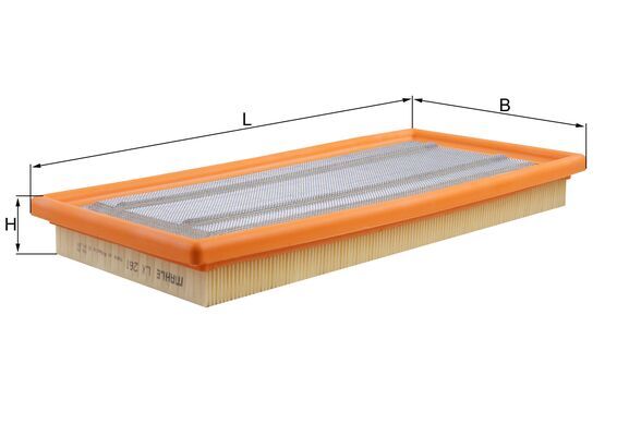 MAHLE Luftfilter lx261 Filterindsats length_mm_203|Længde [mm]|402 width_mm_206|Bredde [mm]|181 height_mm_209|Højde [mm]|41 height_1_mm_339|Højde 1 [m