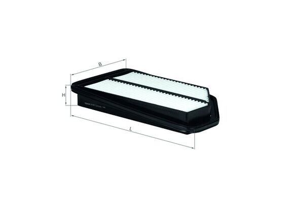 MAHLE Luftfilter lx2617 Filterindsats length_mm_203|Længde [mm]|306 width_mm_206|Bredde [mm]|182 height_mm_209|Højde [mm]|44 seal_material_2923|Materi