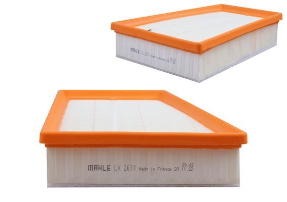 MAHLE Luftfilter lx2631 Filterindsats length_mm_203|Længde [mm]|243 width_mm_206|Bredde [mm]|192 height_mm_209|Højde [mm]|58 height_1_mm_339|Højde 1 [