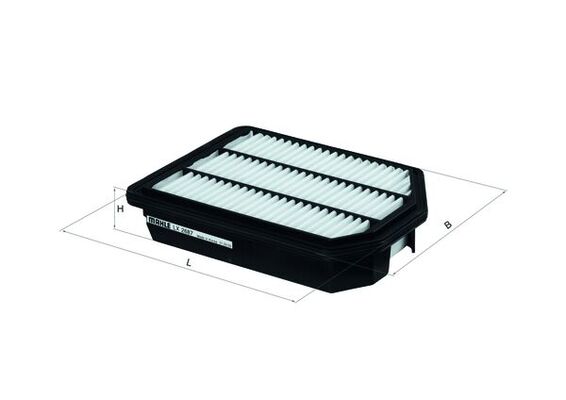 MAHLE Luftfilter lx2687 Filterindsats length_mm_203|Længde [mm]|265 width_mm_206|Bredde [mm]|200 height_mm_209|Højde [mm]|54 height_1_mm_339|Højde 1 [