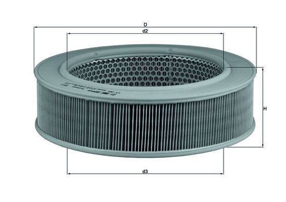 KNECHT Luftfilter lx264 Filterindsats height_mm_209|Højde [mm]|87 outer_diameter_mm_497|Yderdiameter [mm]|301 inner_diameter_1_mm_995|Inder diameter