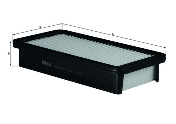 MAHLE Luftfilter lx2638 Filterindsats length_mm_203|Længde [mm]|262 width_mm_206|Bredde [mm]|132 height_mm_209|Højde [mm]|48 seal_material_2923|Materi