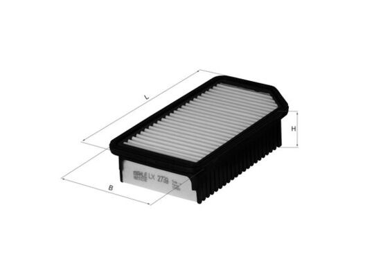 MAHLE Luftfilter lx2739 Filterindsats length_mm_203|Længde [mm]|250 length_mm_203|Længde [mm]|248 width_mm_206|Bredde [mm]|130 height_mm_209|Højde [
