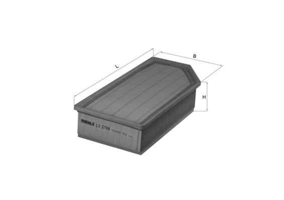 MAHLE Luftfilter lx2788 Filterindsats length_mm_203|Længde [mm]|360 width_mm_206|Bredde [mm]|180 height_mm_209|Højde [mm]|81 height_1_mm_339|Højde 1 [