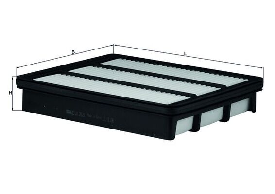MAHLE Luftfilter lx2821 Filterindsats length_mm_203|Længde [mm]|246 width_mm_206|Bredde [mm]|210 height_mm_209|Højde [mm]|44 seal_material_2923|Materi