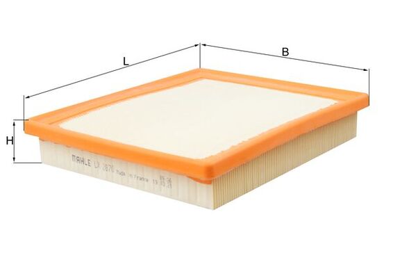 MAHLE Luftfilter lx2870 Filterindsats length_mm_203|Længde [mm]|224 width_mm_206|Bredde [mm]|187 height_mm_209|Højde [mm]|35 seal_material_2923|Materi
