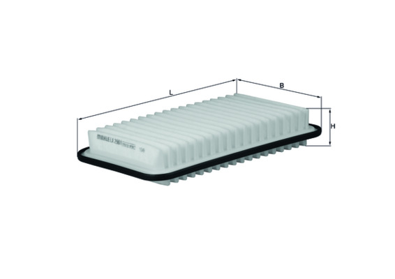 MAHLE Luftfilter lx2901 Filterindsats length_mm_203|Længde [mm]|245 width_mm_206|Bredde [mm]|146 height_mm_209|Højde [mm]|39 net_weight_g_3852|Nettogv