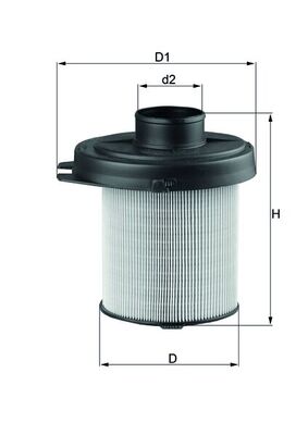 MAHLE Luftfilter lx291 Filterindsats height_mm_209|Højde [mm]|198 outer_diameter_mm_497|Yderdiameter [mm]|137 inner_diameter_1_mm_995|Inder diameter