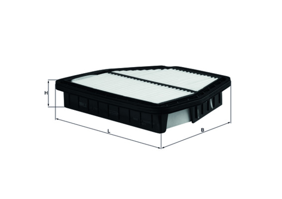 MAHLE Luftfilter lx2965 Filterindsats length_mm_203|Længde [mm]|283 width_mm_206|Bredde [mm]|230 width_mm_206|Bredde [mm]|227 height_mm_209|Højde [mm]