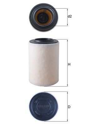 MAHLE Luftfilter lx3286 Filterindsats height_mm_209|Højde [mm]|239 outer_diameter_mm_497|Yderdiameter [mm]|156 inner_diameter_1_mm_995|Inder diamete