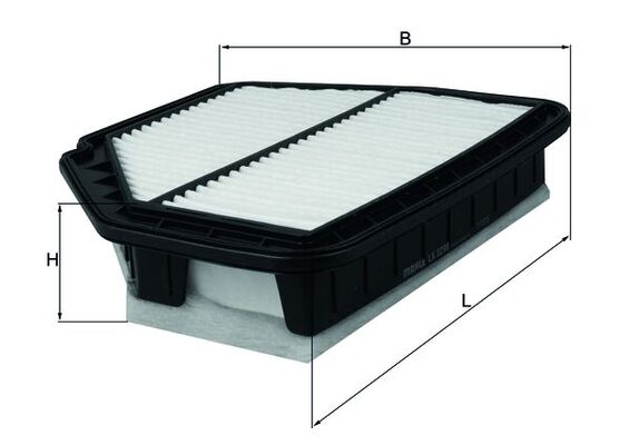 MAHLE Luftfilter lx3298 Filterindsats length_mm_203|Længde [mm]|285 width_mm_206|Bredde [mm]|229 height_mm_209|Højde [mm]|66 seal_material_2923|Materi