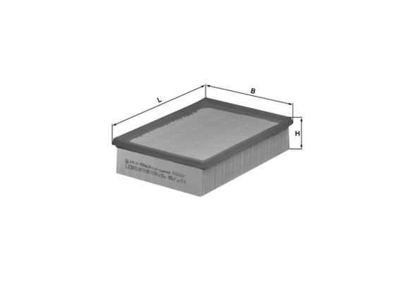 MAHLE Luftfilter lx343 Filterindsats length_mm_203|Længde [mm]|235 width_mm_206|Bredde [mm]|176 height_mm_209|Højde [mm]|57 height_1_mm_339|Højde 1 [m
